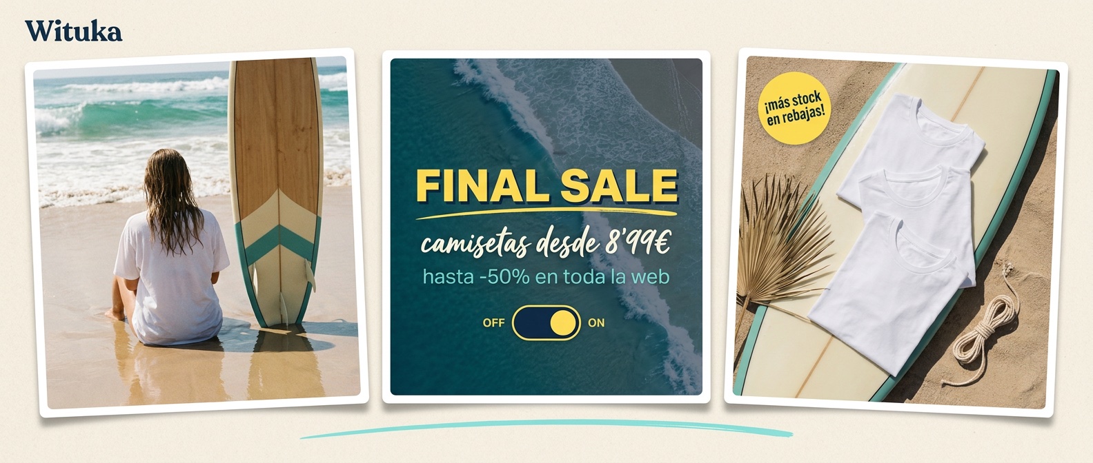 C1 · MODO OLA (teal + amarillo, mediodía)