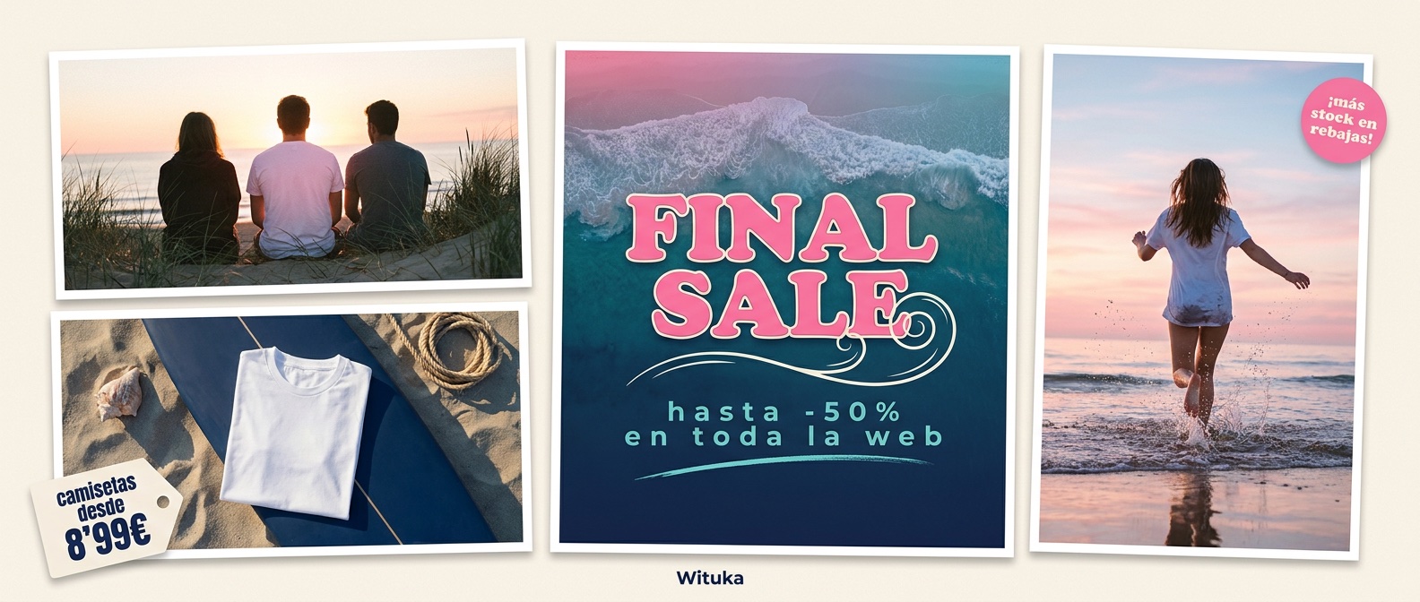 C3 · ÚLTIMO BAÑO (azul + rosa, atardecer)